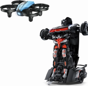 V992 V995,Transform Remote Control Car and Mini Drones for Kids,1:14 Scale Robot Toy Car and Indoor RC Quadcopter,Combo Toy Gifts for Kids