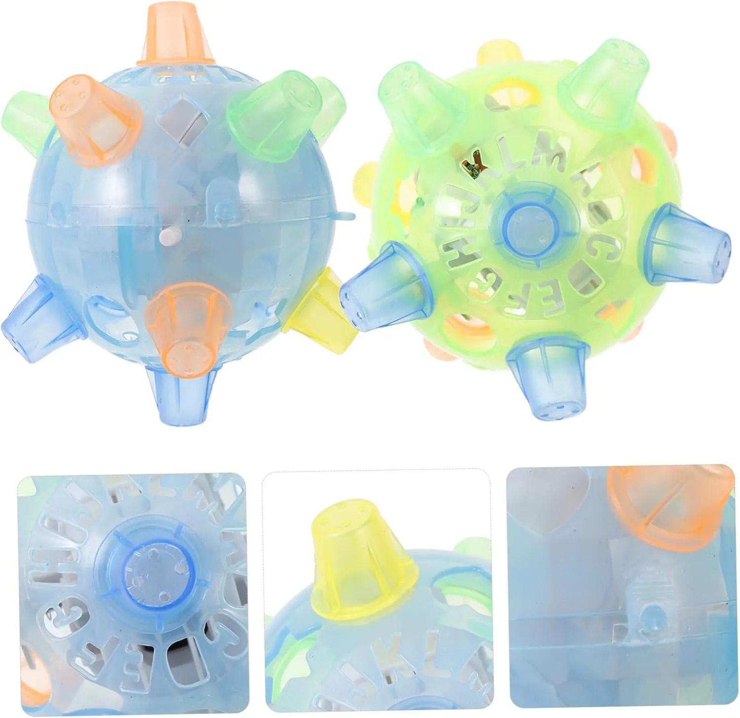 Vaguelly 2pcs Childrens Jumping Ball for Kids, Glow Dancing Ball Toy