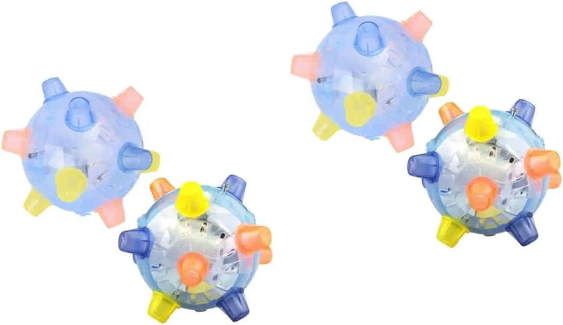 Vaguelly 2pcs Childrens Jumping Ball for Kids, Glow Dancing Ball Toy