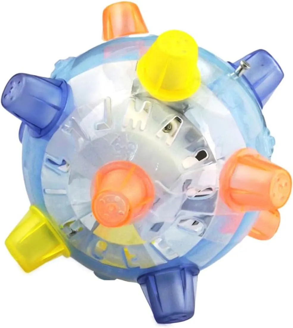 Vaguelly 2pcs Childrens Jumping Ball for Kids, Glow Dancing Ball Toy