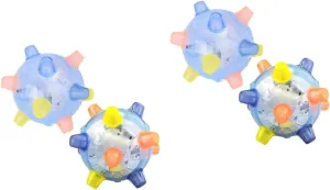Vaguelly 2pcs Childrens Jumping Ball for Kids, Glow Dancing Ball Toy
