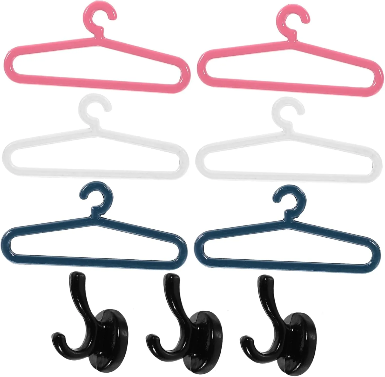 VANZACK 5 Sets Compact Mini Doll House Hangers Dress Outfit Holders Dress Outfit Holders Miniature Hangers Versatile Decor