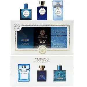 Versace Miniature Variety Trio Collection Perfume Gift Set for Men 0.17 oz/5 ml Splashes 1