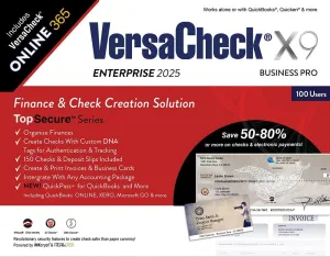 VersaCheck X9 Enterprise 2025 – 100 Users (Download)   VersaCheck ONLINE Pro 1yr Sub Bundle [PC Download]