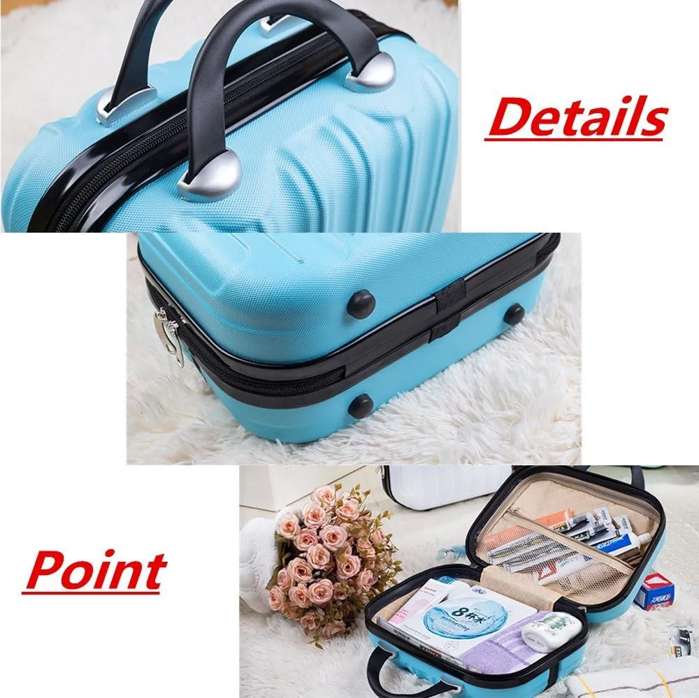 Vertical Stripe Typ ABS Polychrome Mini Travel Luggage For Princess Girls Or Women lady