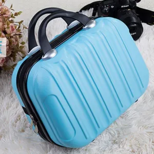Vertical Stripe Typ ABS Polychrome Mini Travel Luggage For Princess Girls Or Women lady