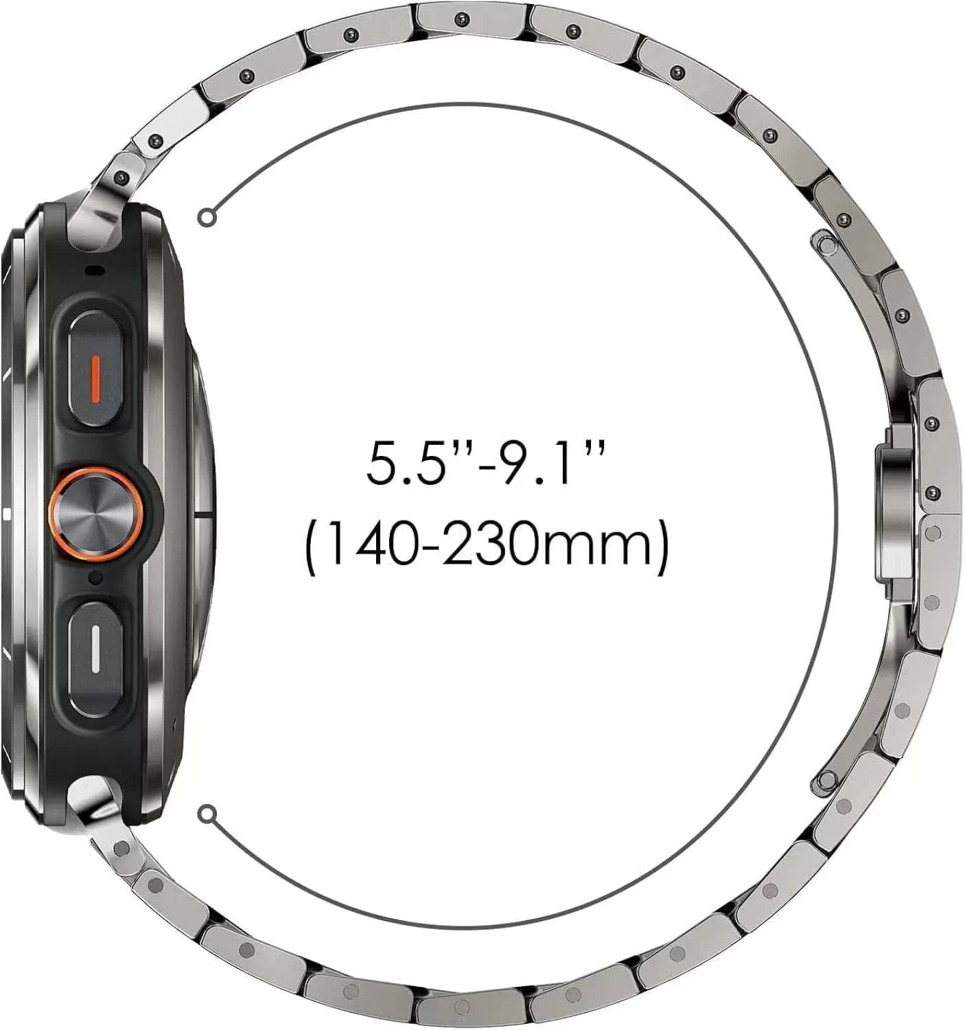 VeveXiao Rugged Stainless Steel Band Compatible with Samsung Galaxy Watch 7 Ultra Band, Metal Link Replacement Band for Galaxy Watch 7 Ultra 47mm 2024 Men Women Strap