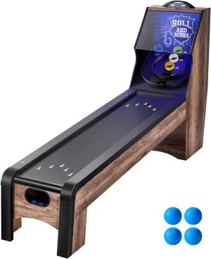 VEVOR Roll and Score Classic Arcade Game Table, Sky Ball Table Machine, LED Electronic Scorer & Track Lighting, Sound, Automatic Ball Return, Home Recreation Game Room