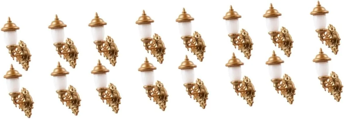 VICASKY 16pcs Wall Lamp Decorative Micro Landscaping Light for House Decor Stylish Sand Table Accessory Light for Dollhouse and Scene Decoration