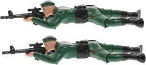 VICASKY 2pcs Interactive Crawling Army Action Figures for Boys Engaging Parent Play Soldiers Early Learning Developmental