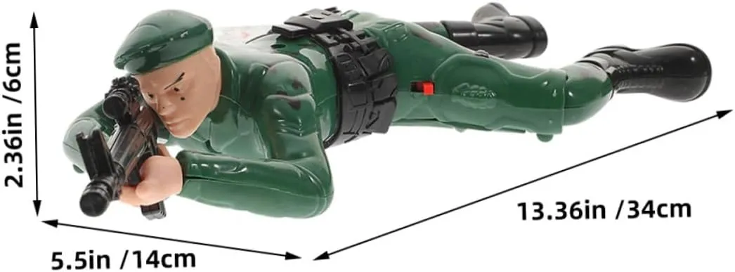 VICASKY 2pcs Interactive Crawling Army Action Figures for Boys Engaging Parent Play Soldiers Early Learning Developmental