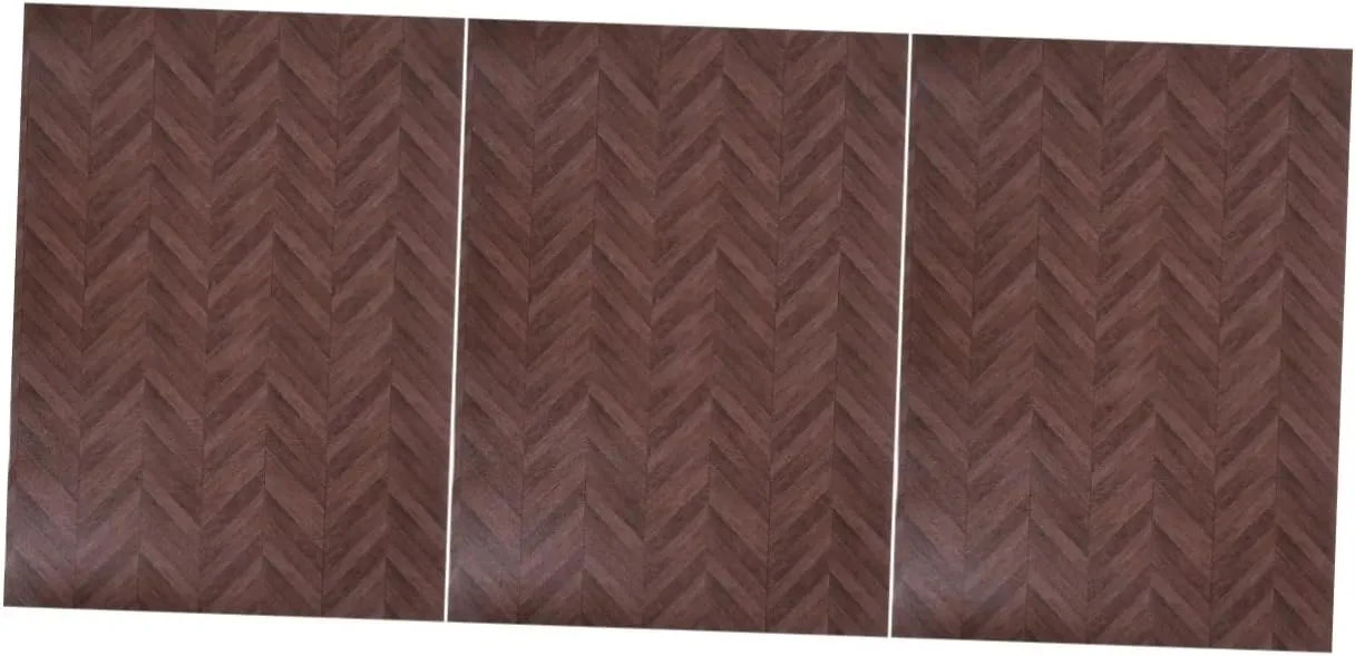VICASKY 2pcs Miniature Floorboard Doll House Flooring Simulated Tile Ornament Deep Herringbone Decoration for Dollhouse Scenery Layout
