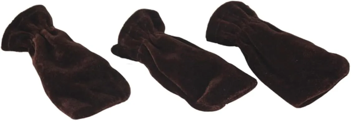 VICASKY 3pcs Coffee Piano Foot Pad Pleuche Protective Sleeve Wear Resistant Piano Protective Cover for Universal Piano-style Sustain Foot Pedal