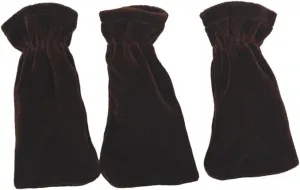 VICASKY 3pcs Coffee Piano Foot Pad Pleuche Protective Sleeve Wear Resistant Piano Protective Cover for Universal Piano-style Sustain Foot Pedal