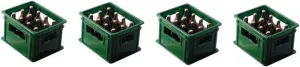 VICASKY 4pcs Mini Beer Box Statue Creative House Decor Realistic Miniature Beer Box Ornament for Dollhouse Compact Photo Prop