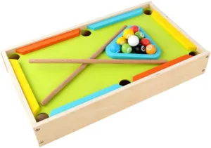 VICASKY Mini Billiards Educational Interactive Game Props for Early Learning Durable Wooden Tabletop Model Present for Fun and Engaging Patience Practice