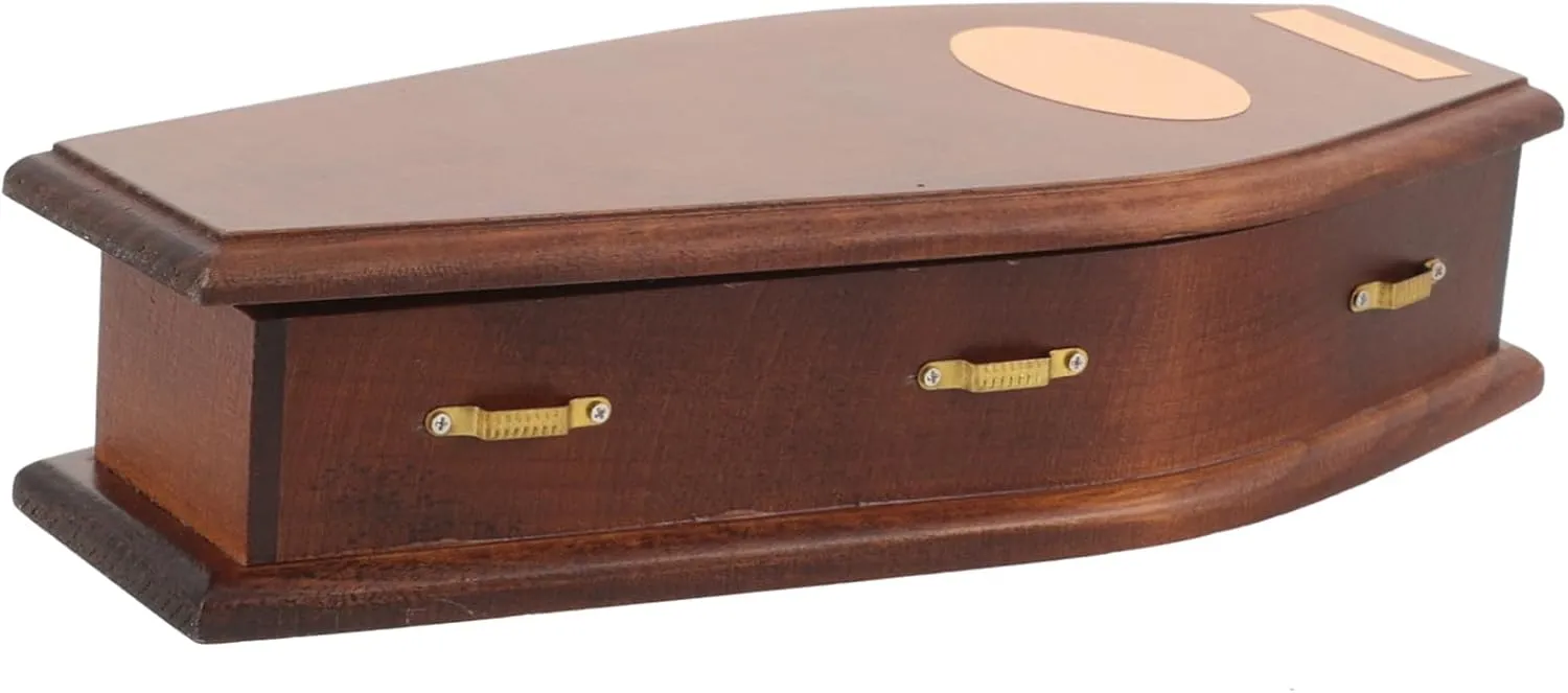 VICASKY Mini Coffin Model Dollhouse Accessory Tiny Coffin for Miniature Dollhouse Unique Decoration for Collectors Lightweight and Compact Design
