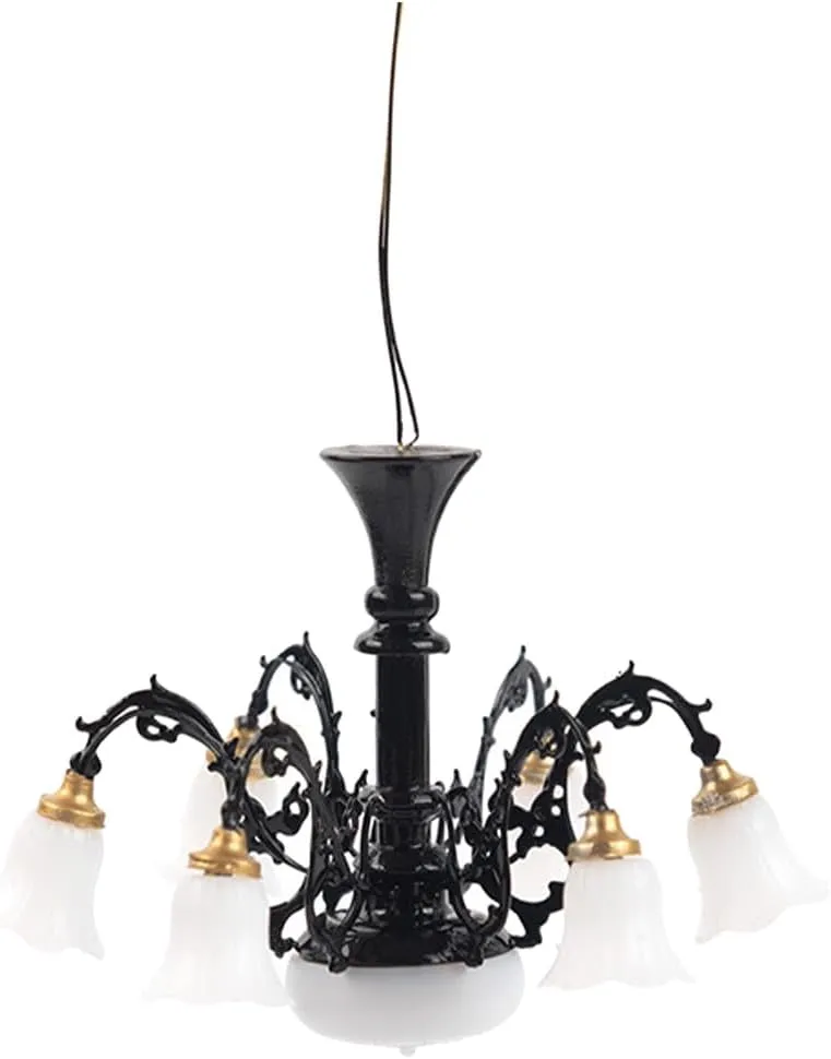 VICASKY Miniature Ceiling Lamp Dollhouse Chandelier Light Mini LED Pendant Light Model Accessories Home Scene Decoration for Dollhouse