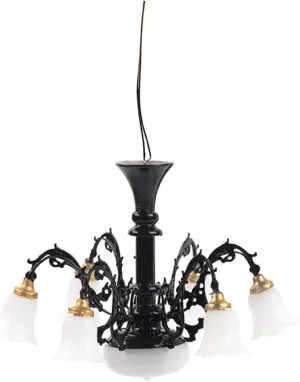 VICASKY Miniature Ceiling Lamp Dollhouse Chandelier Light Mini LED Pendant Light Model Accessories Home Scene Decoration for Dollhouse