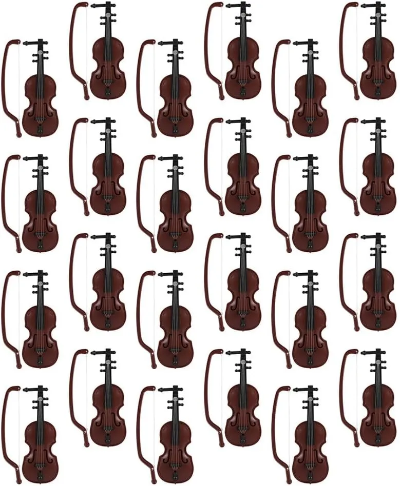 VICASKY Sets Miniature Violin Model Musical Instrument for Boys and Girls Violin Ornaments Home Decorative