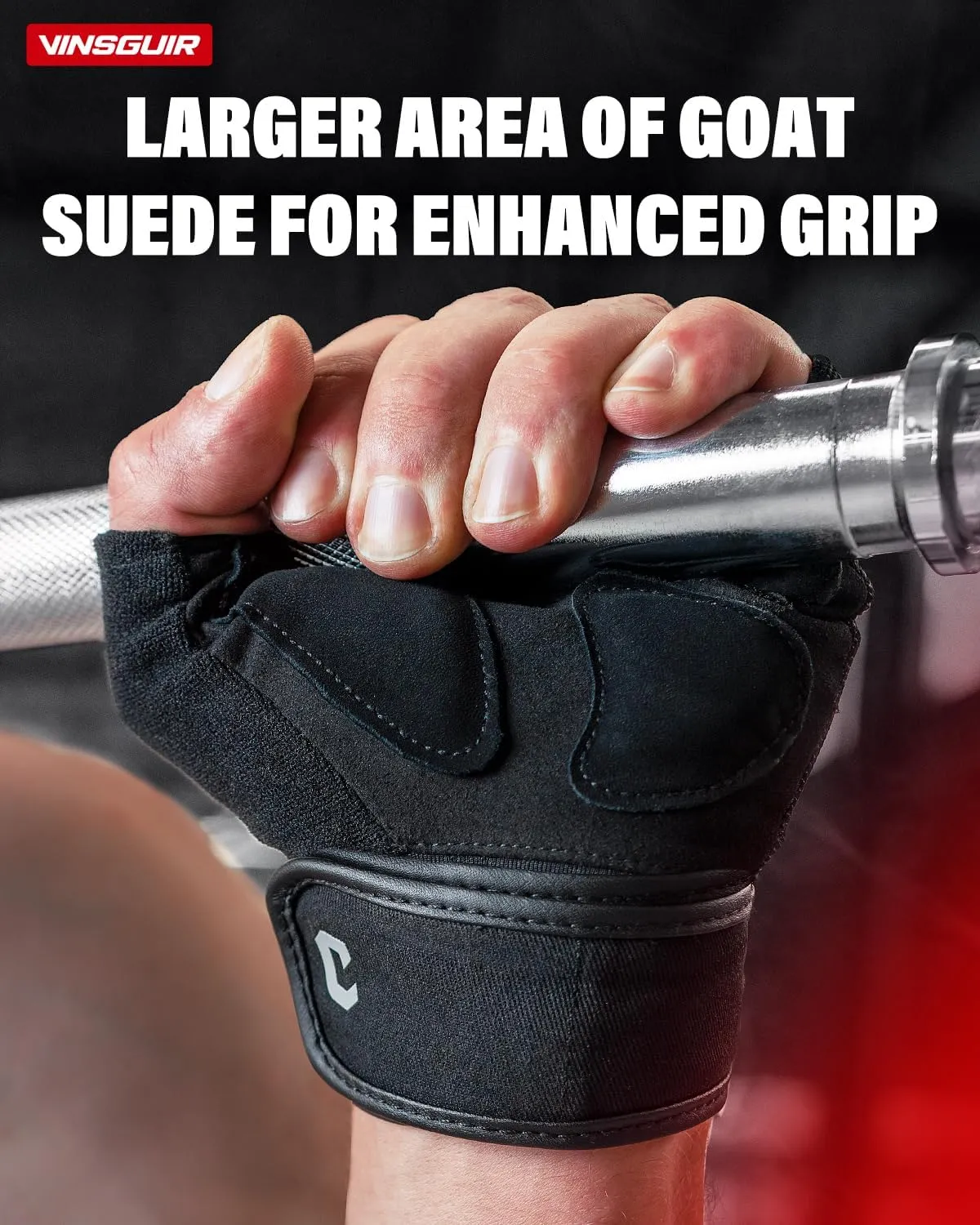 VINSGUIR Weight Lifting Gloves with Wrist Support for Men and Women - Gym, Training, Cycling, Pull-ups, Rowing, Climbing