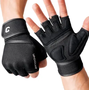 VINSGUIR Weight Lifting Gloves with Wrist Support for Men and Women - Gym, Training, Cycling, Pull-ups, Rowing, Climbing