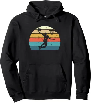 Vintage Basketball Dunk - Ball Game Trainer Sports Lover Pullover Hoodie