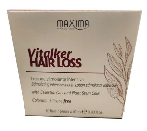 VITALKER Hair Loss Stimulant Intensive Lotion With Essential Oils and Plant Stem Cells Pack 10 ampoules x 7ml.