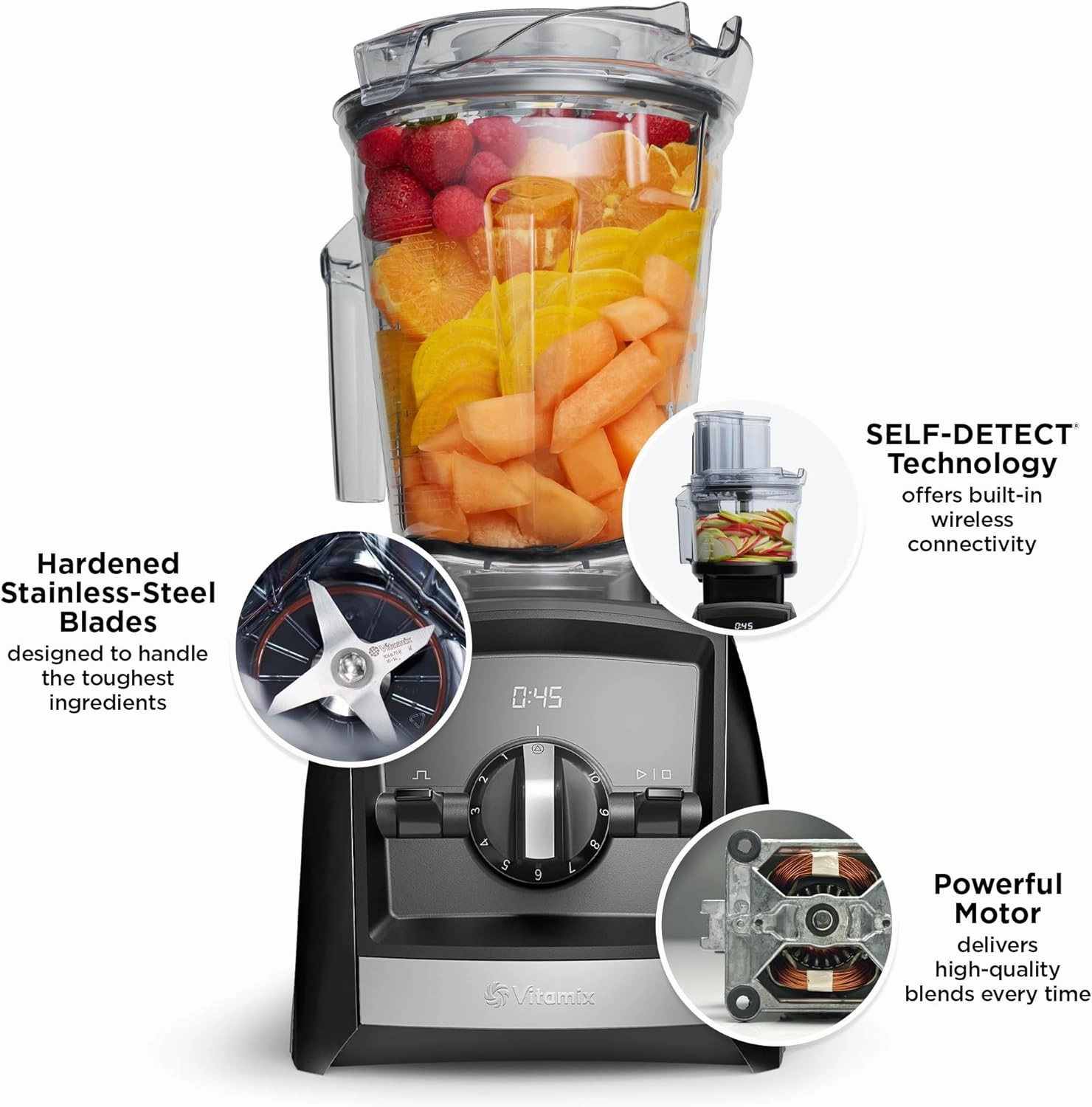 Vitamix Red A2300 Ascent Series Smart Blender, Professional-Grade, 64 oz Low-Profile Container, 64 fl oz