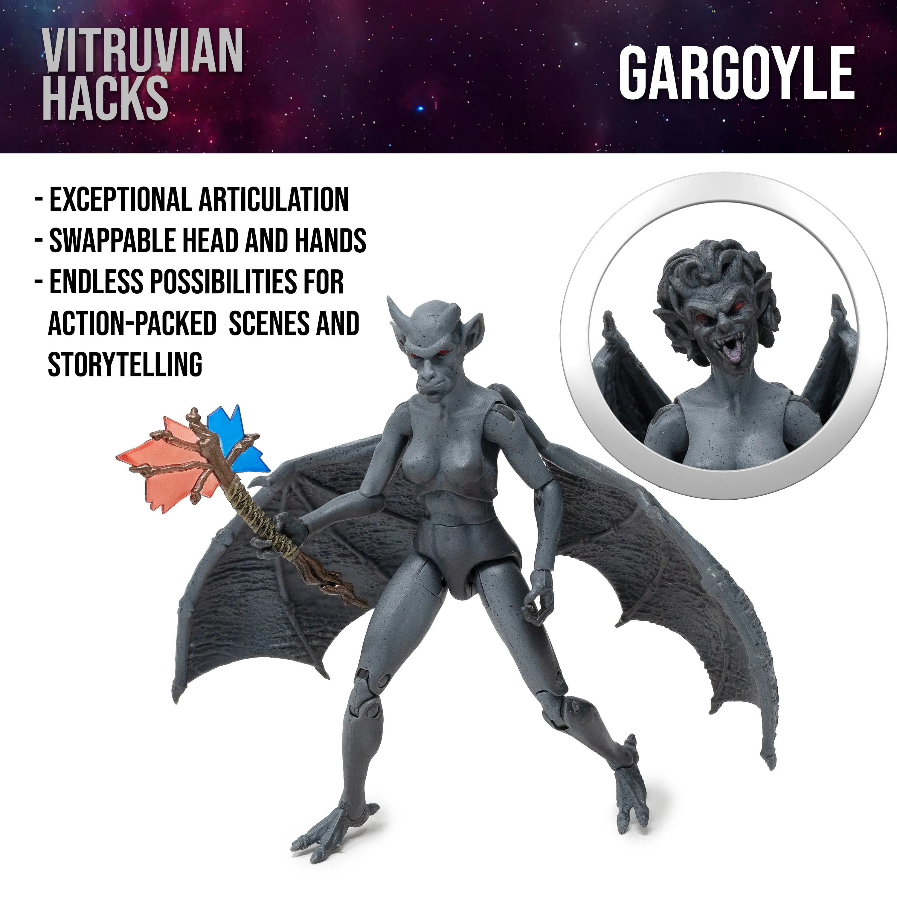 Vitruvian H.A.C.K.S. Action Figure: Gargoyle - Castle Faerie