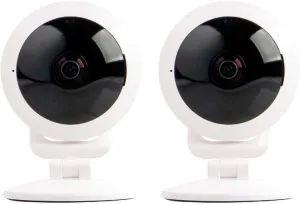 Vivitar 2 Pack IPC-117 1080p Full HD Wi-Fi Smart IP Camera with 360 Degree View Angle Lens, White