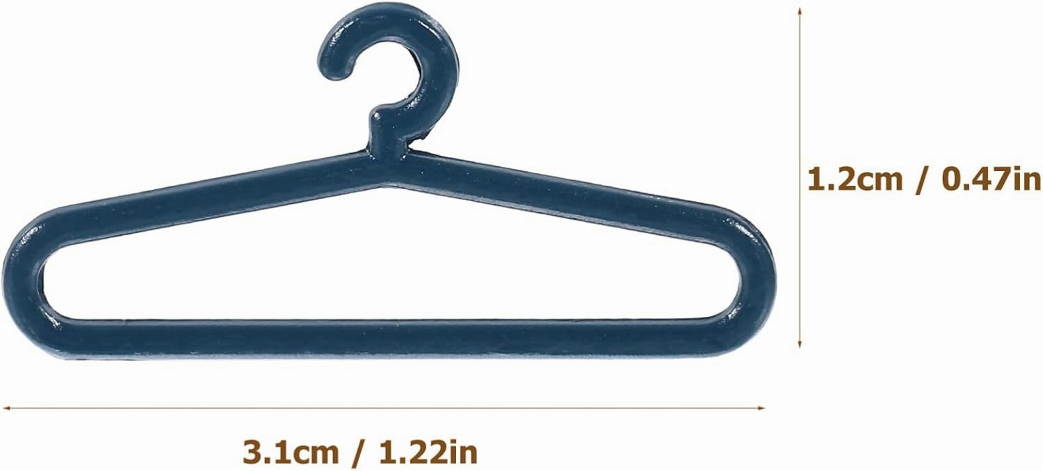 VOSAREA 5sets Miniature Dollhouse Hangers Hooks Clothes Hangers for Doll Clothes for Dollhouse Decor and Accessories Space-Saving Design Adorable Wardrobe