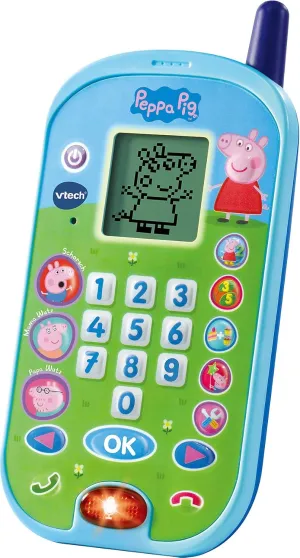VTech Peppas Learning Phone - with Original Voices from The Peppa Pig Series and Exciting Educational Games - for Children Aged 2-5 Years