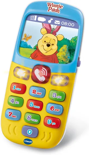 VTech Winnie The Pooh Learning Mobile Phone - with The Original Voices of Winnie The Pooh and Friends as Well as Exciting Educational Games - for Children Aged 9-36 Months