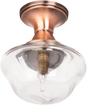 Waldosia 1:12 Scale Miniature 12V Wired Schoolhouse Ceiling Lamp – Dollhouse Vintage Light Fixture