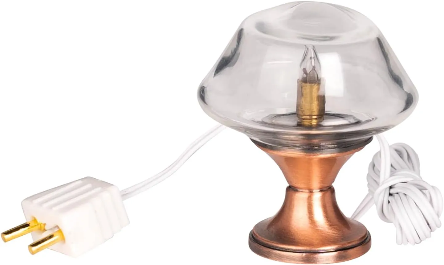 Waldosia 1:12 Scale Miniature 12V Wired Schoolhouse Ceiling Lamp – Dollhouse Vintage Light Fixture