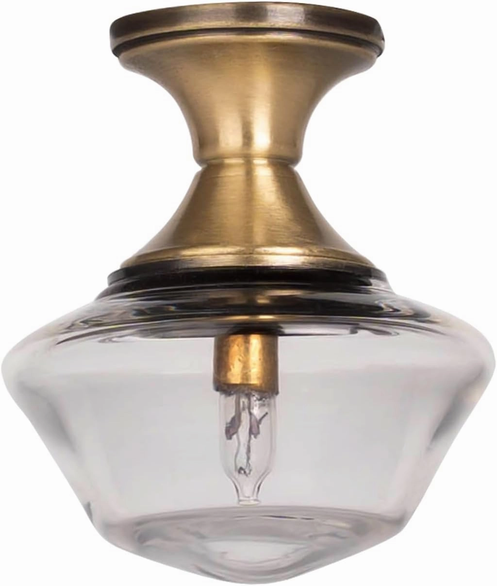 Waldosia 1:12 Scale Miniature 12V Wired Schoolhouse Ceiling Lamp – Dollhouse Vintage Light Fixture