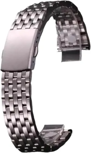 Watch Accessories Stainless Steel Strap Double-Sided Folding Buckle Men Women Watch Chain Strap