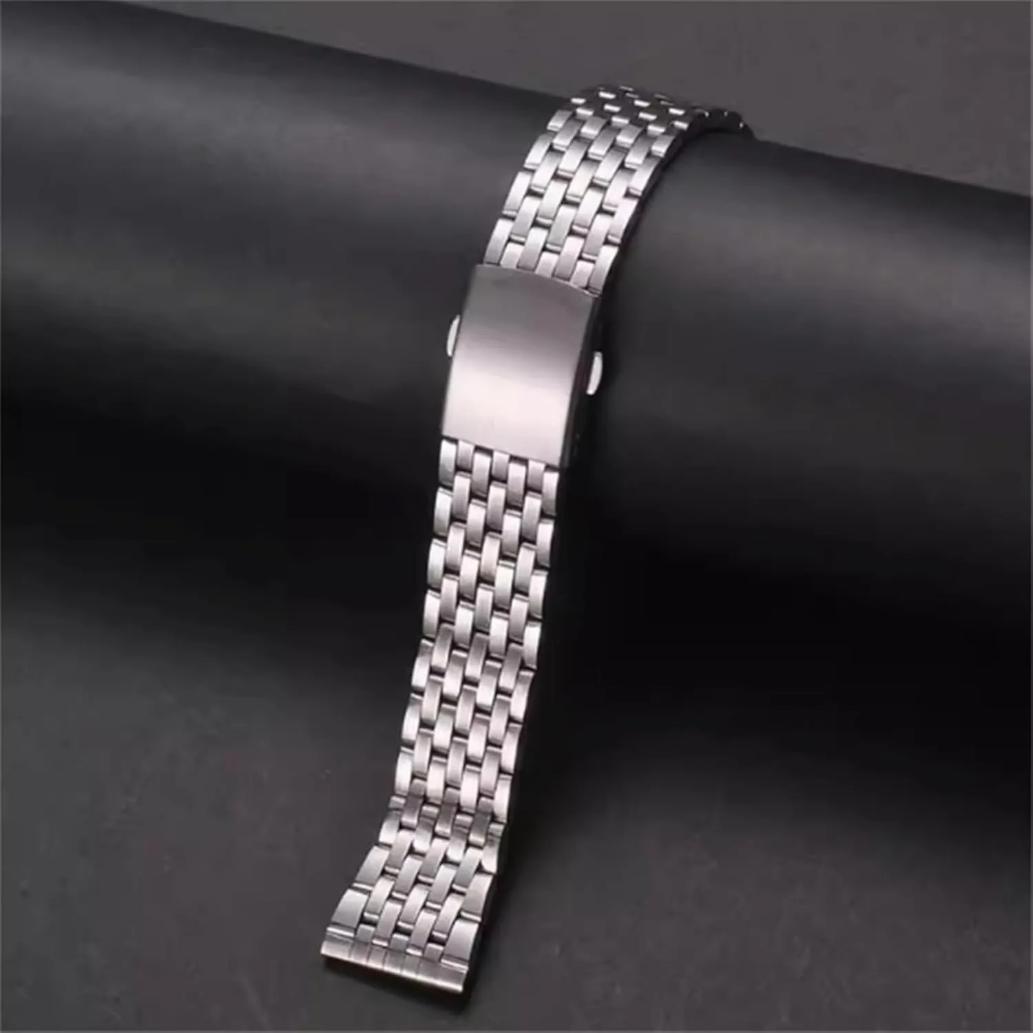 Watch Accessories Stainless Steel Strap Double-Sided Folding Buckle Men Women Watch Chain Strap