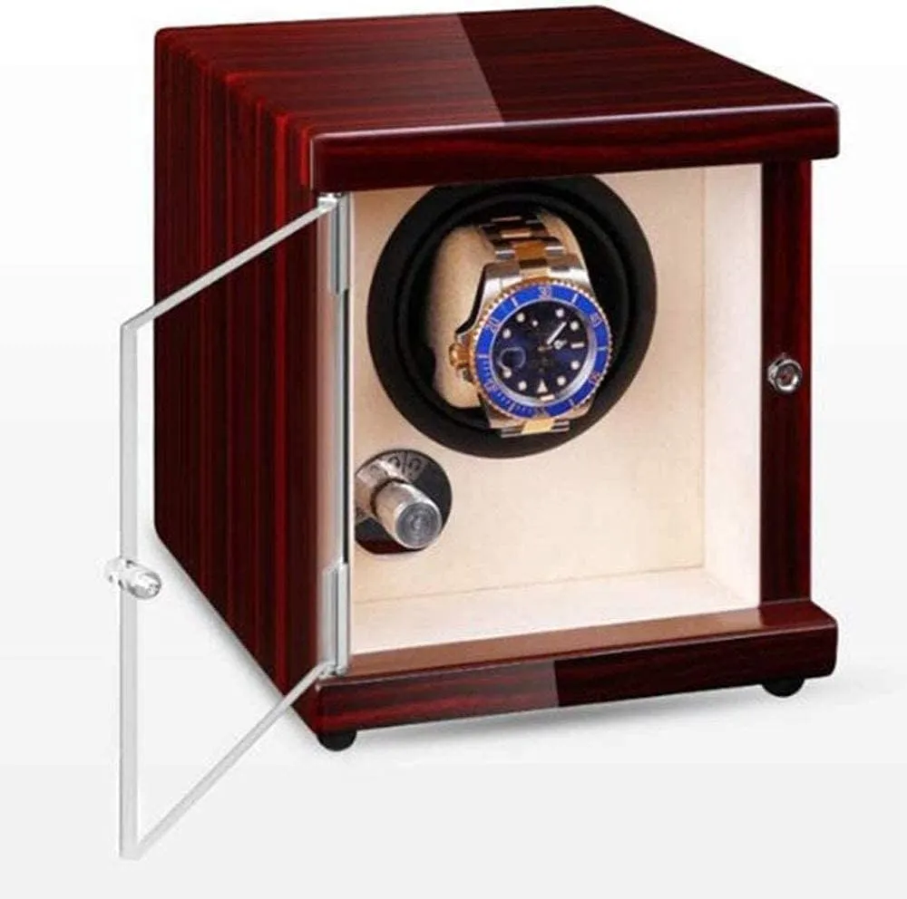 Watch Shaker, High-Grade Solid Wood Watch Automatic Portable USB Watch Winder for Men and Women Watches