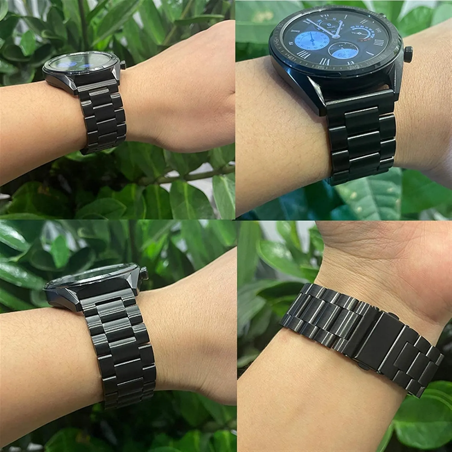 Watch Strap, 18mm 22mm 20mm 24mm watchband Stainless Steel Wristband Men's and Women's Silver