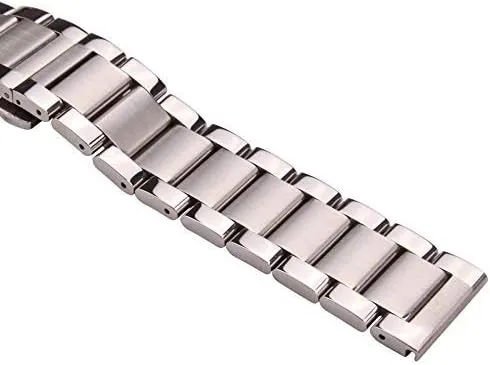 watch strap, strap bracelet stainless steel blue silver ladies men's metal straight link 18 20 21 22mm 23mm 24mm