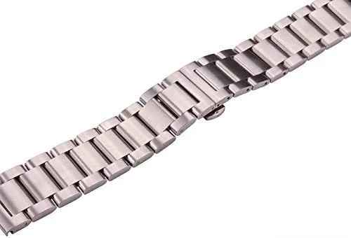 watch strap, strap bracelet stainless steel blue silver ladies men's metal straight link 18 20 21 22mm 23mm 24mm