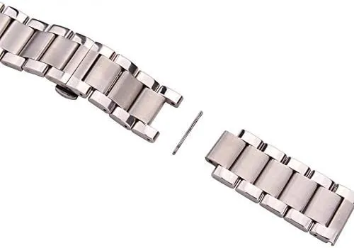 watch strap, strap bracelet stainless steel blue silver ladies men's metal straight link 18 20 21 22mm 23mm 24mm