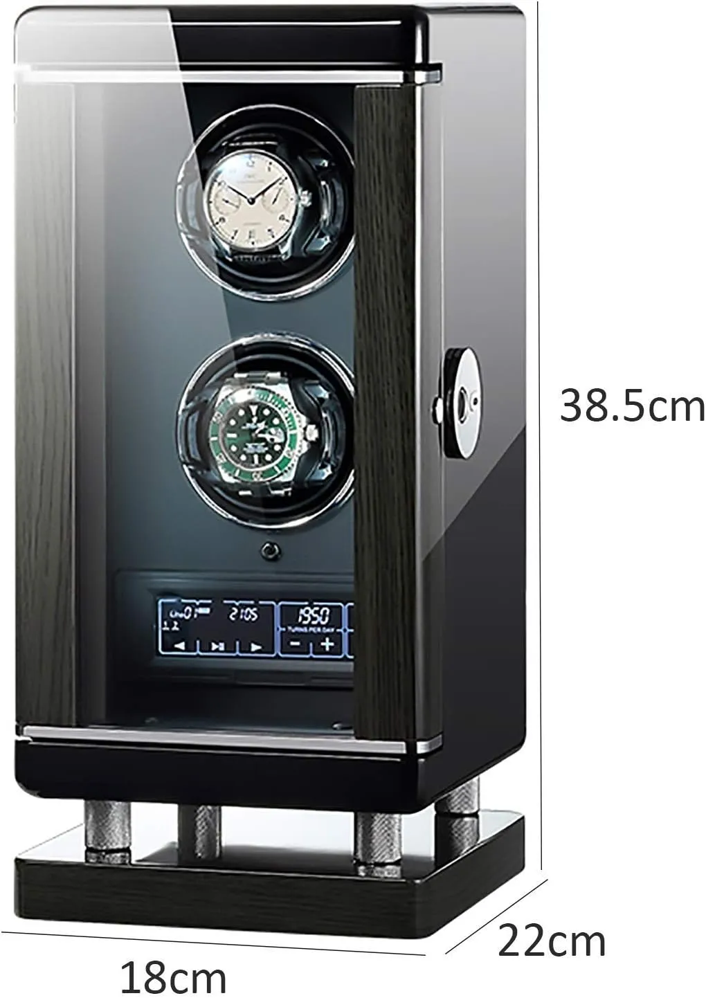 Watch Winders Luxury Smart Watch Winder Automatic Mechanical Watch Motor Shaker Storage Box with Fingerprint Unlock Watc (A 6 slots)