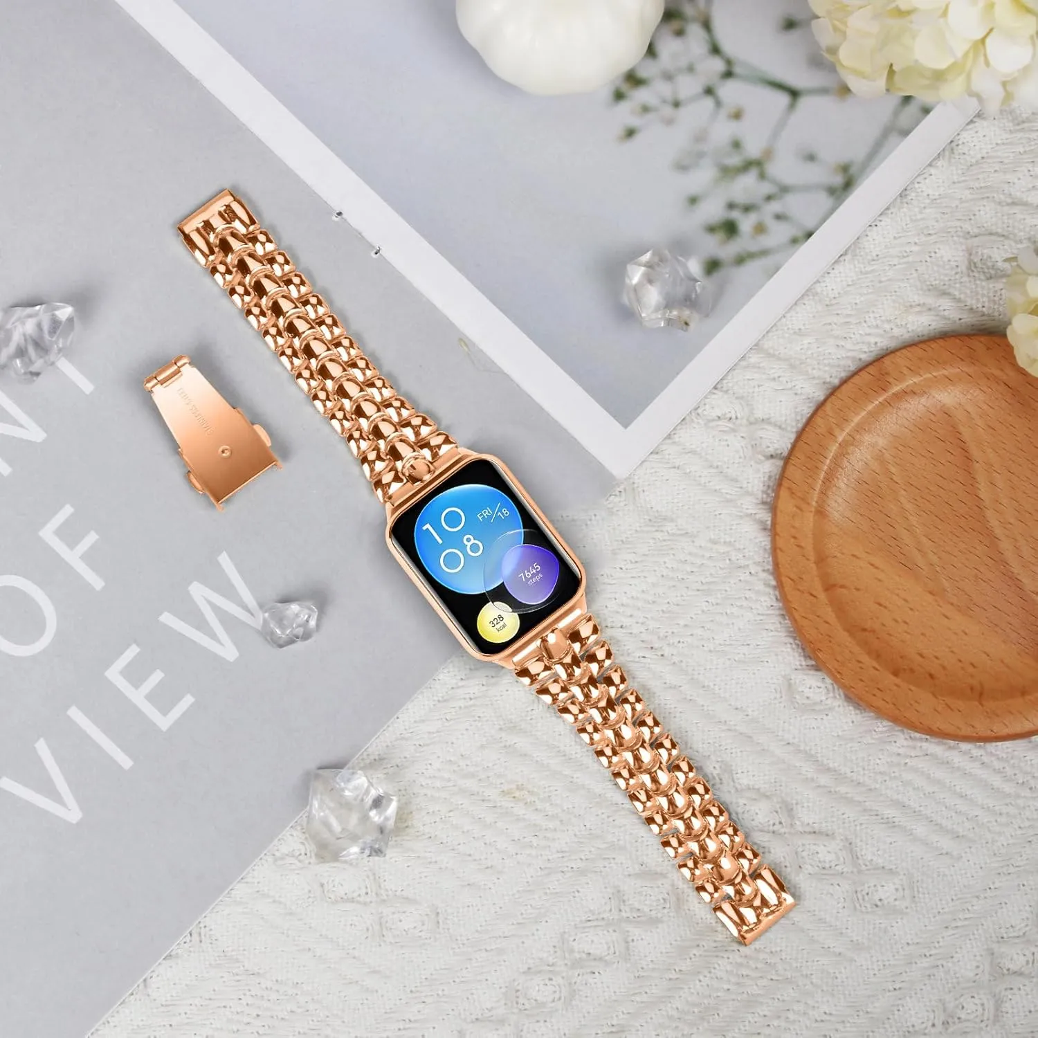 Watchband Compatible With Mi Band 8 Pro SmartWatch, Adjustable Replacement Wristband Stainless Steel Watch Band For Women Men For Mi Band 8 Pro wristwatch