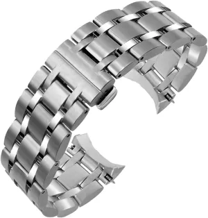 Watchband Quick Release Replacement Strap, 22mm 23.0mm 24mm Stainless Steel Metal Men's Bi-fold Unfolding Strap