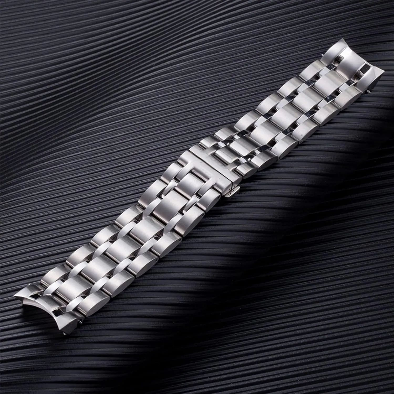 Watchband Quick Release Replacement Strap, 22mm 23.0mm 24mm Stainless Steel Metal Men's Bi-fold Unfolding Strap