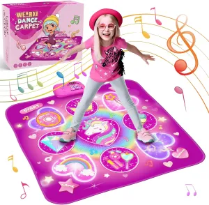 WEARXI Musical Mats, Floor Piano Mat Interactive Toddler Toys, Gifts for 3 to 13 Years Old Girls Boys, Keyboard Mat Animals Sounds Playmat, Early Education Toys for Baby Girls Boys (Multicolored)