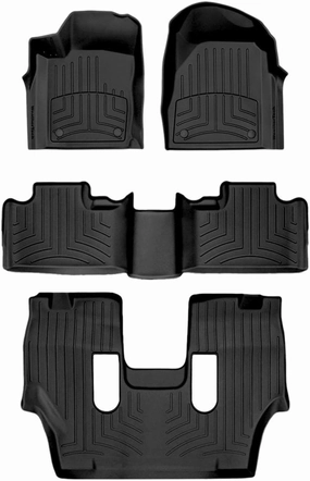 WeatherTech FloorLiner HP Custom Fit Floor Mats for Dodge Durango - Full Set (449301IM-44324-4-5IM), Black